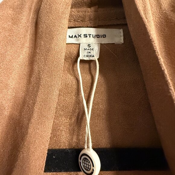 Max Studio Suede Western Open Jacket - Picture 4 of 5